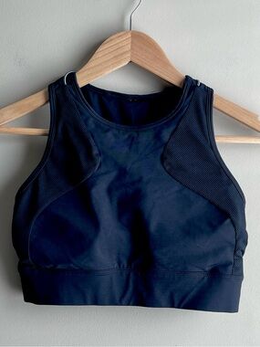 Fabletics Black Bungee High-Neck Athletic Sports Bra